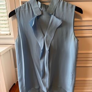 Elie Tahari Sleeveless Light Blue Blouse
